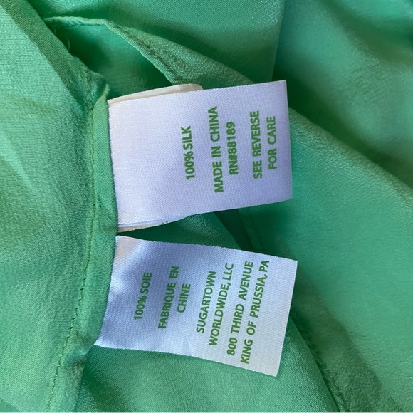 Lilly Pulitzer silk camisole tank top sea foam green size large - Picture 4 of 4